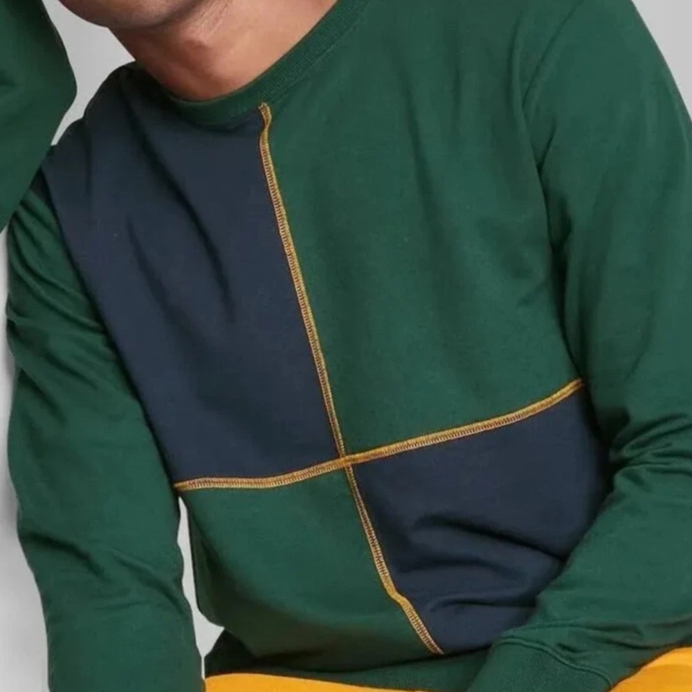 Original Use Green and Navy Sweatshirt - XL